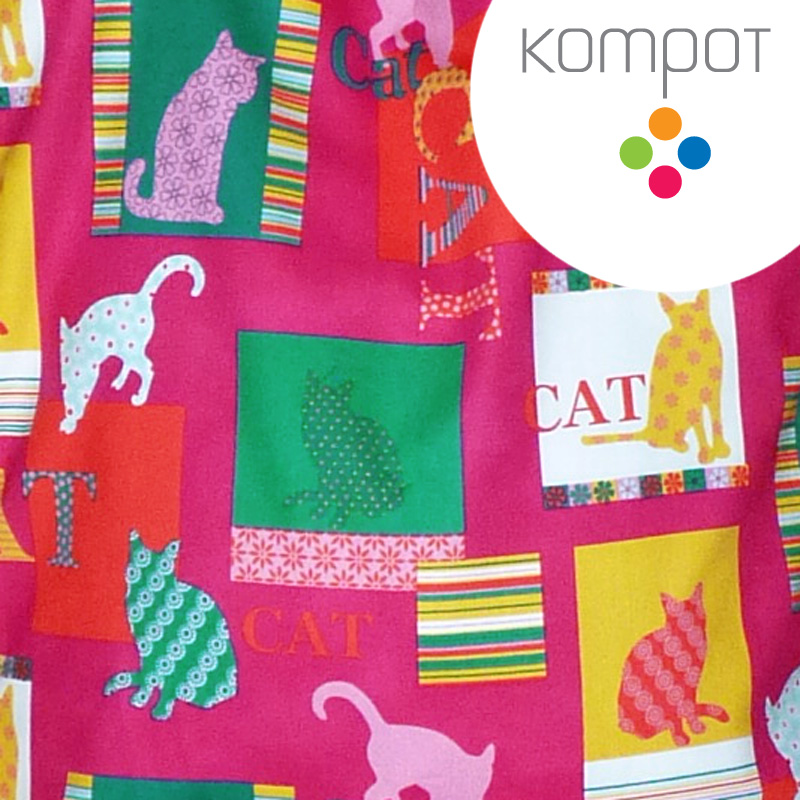 Taška S21 :: Neonové kočky růžové - zapínání na ZIP - VÝPRODEJ