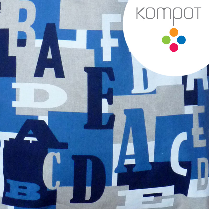 Taška S09 :: Modrá abeceda - zapínání na ZIP