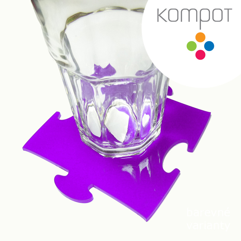 Podtácek PUZZLE :: fialový - 1 ks