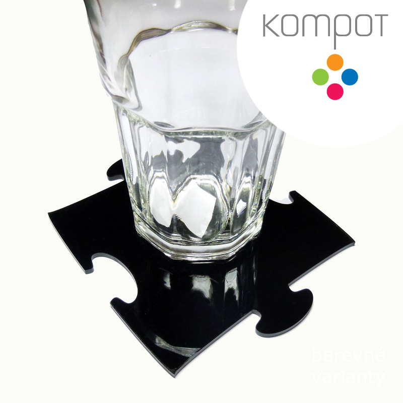 Podtácek PUZZLE :: černý - 1 ks