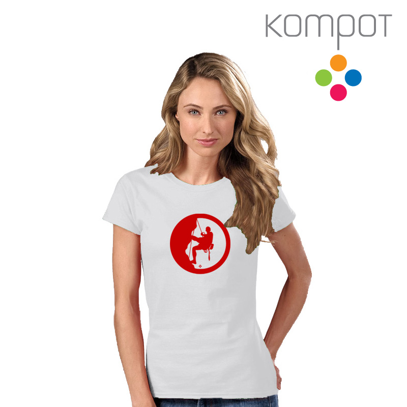 Dámské tričko :: HOROLEZEC, bílé