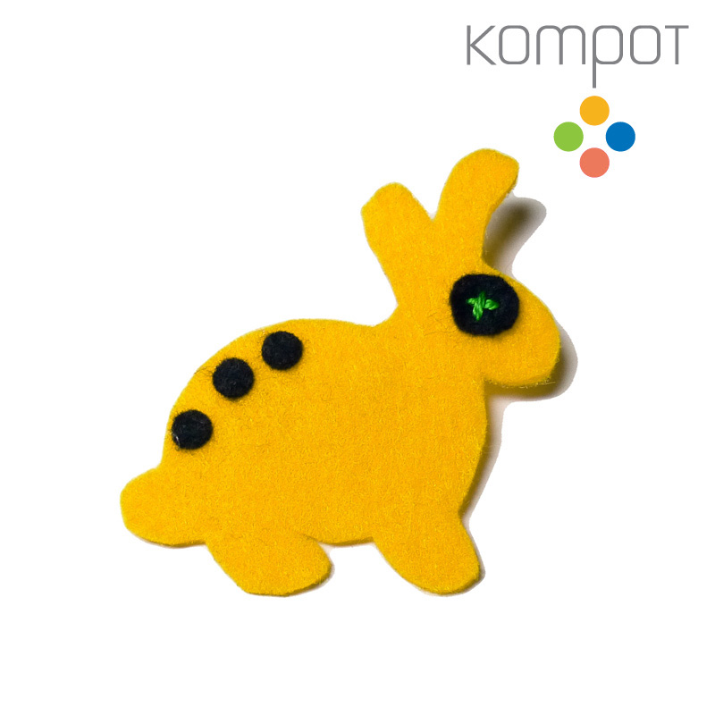 Brož ZAJÍC :: žlutý