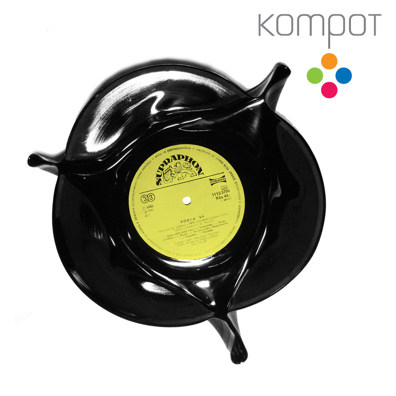 Velká vinylová miska 3 :: žlutý střed