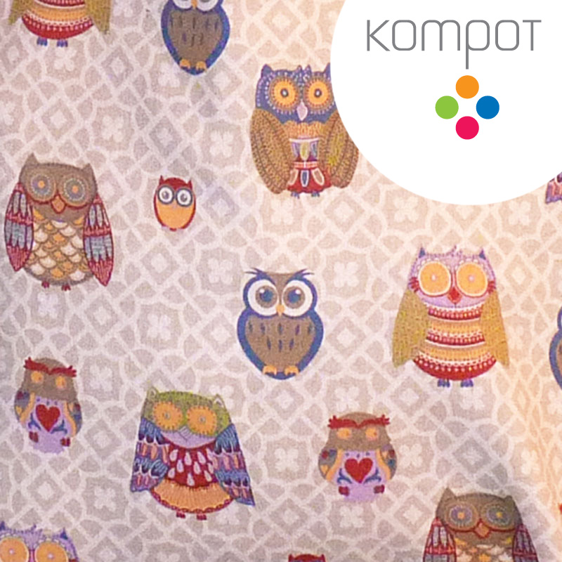 Taška 098 :: Barevné sovičky - zapínání na ZIP