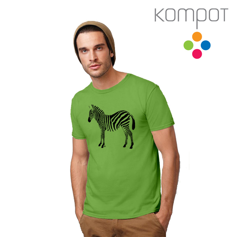 Pánské tričko :: ZEBRA, kiwi