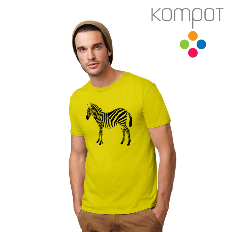 Pánské tričko :: ZEBRA, žluté