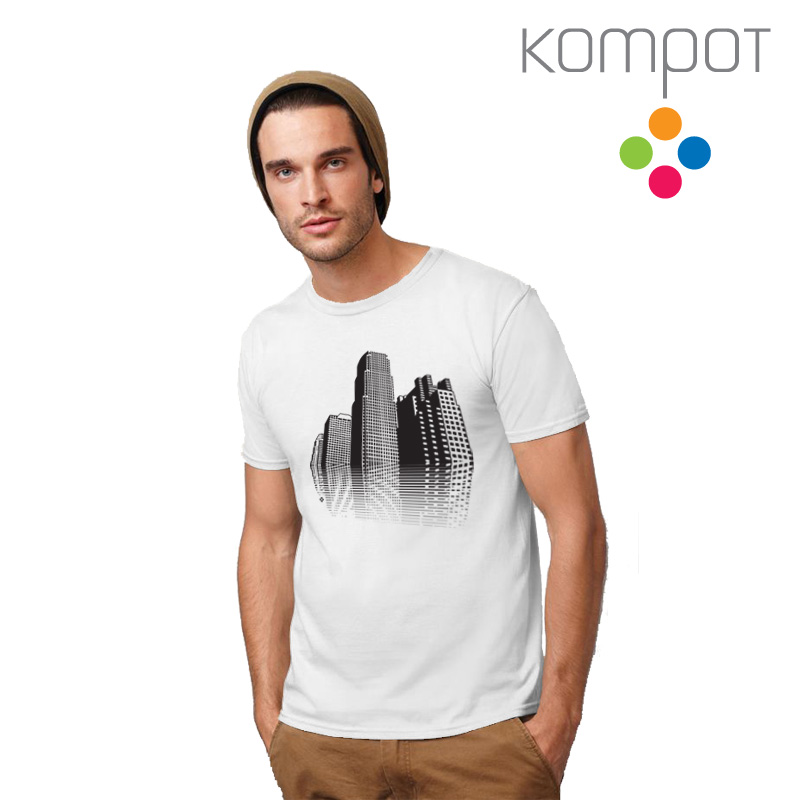 Pánské tričko :: MĚSTO, bílé