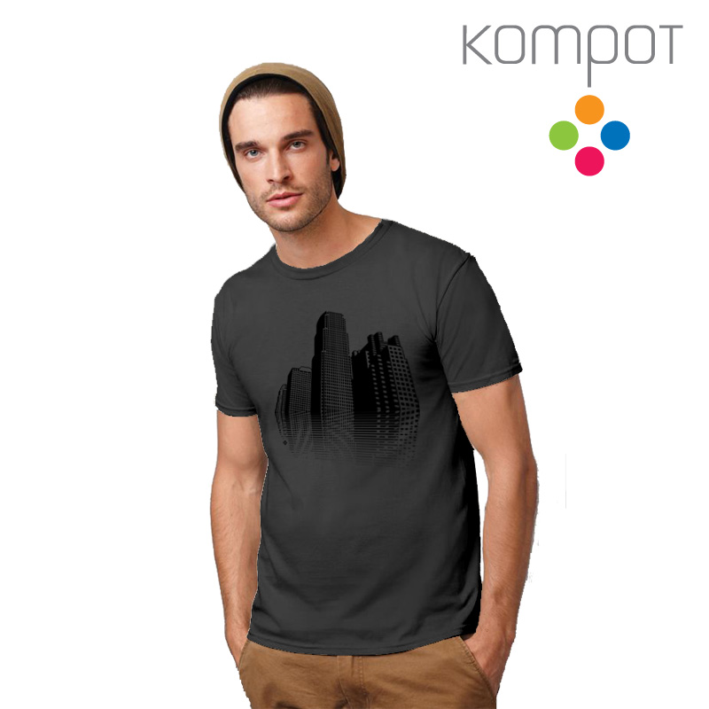 Pánské tričko :: MĚSTO, šedé