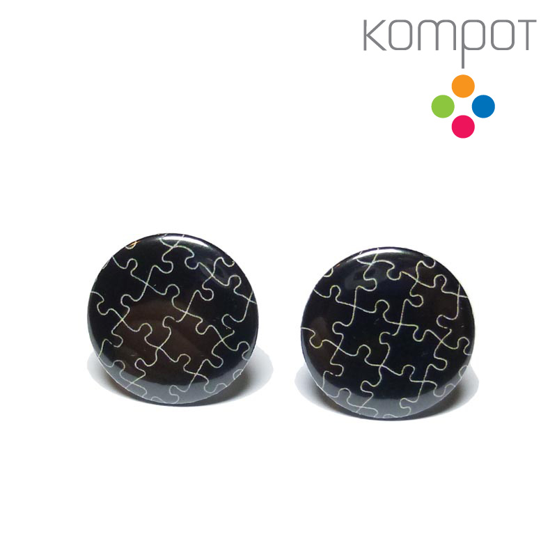 Manžetové knoflíčky :: PUZZLE, černé