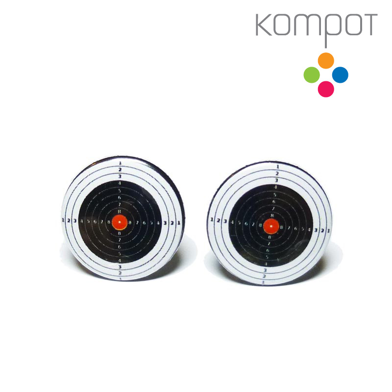 Manžetové knoflíčky :: TERČ, červený střed