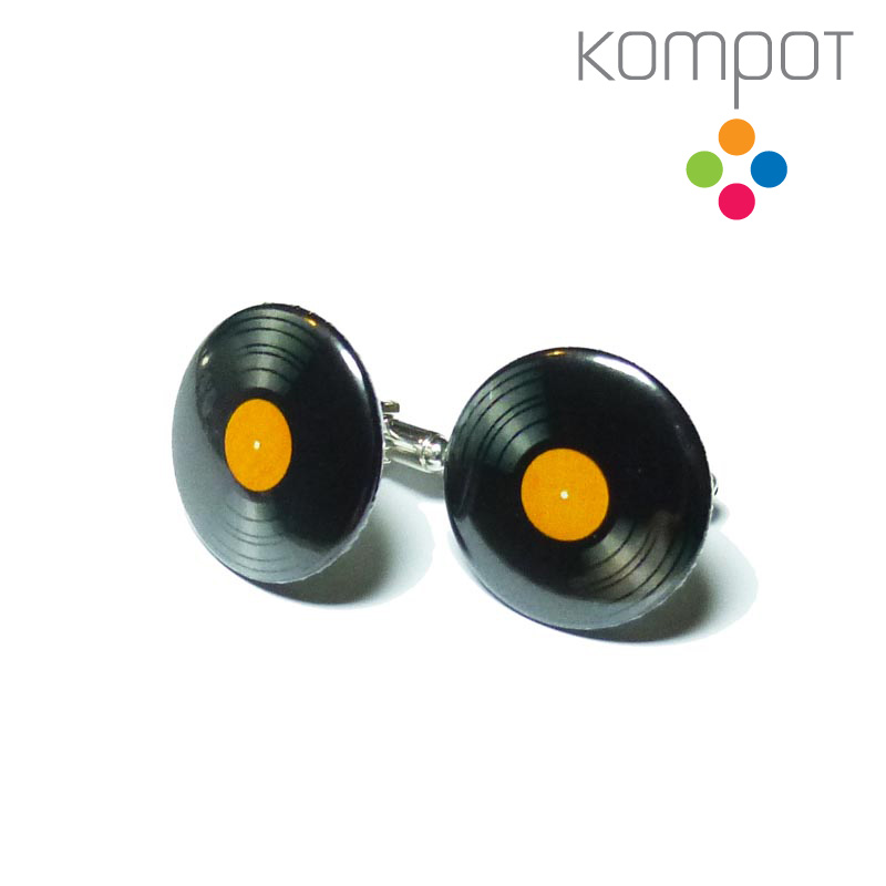 Manžetové knoflíčky :: VINYLY, oranžové