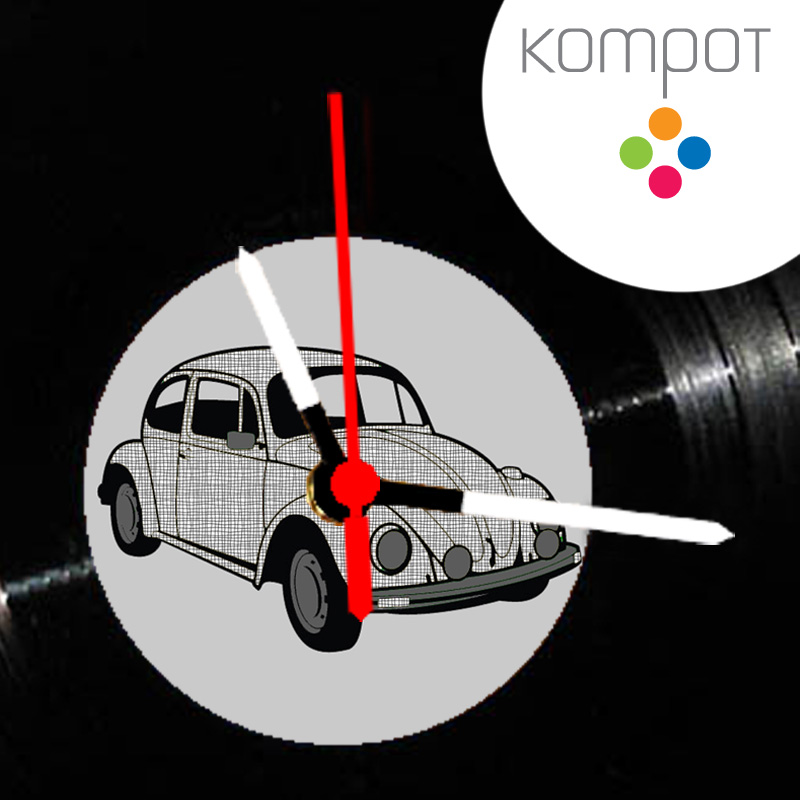 Vinylové hodiny BROUK :: šedý