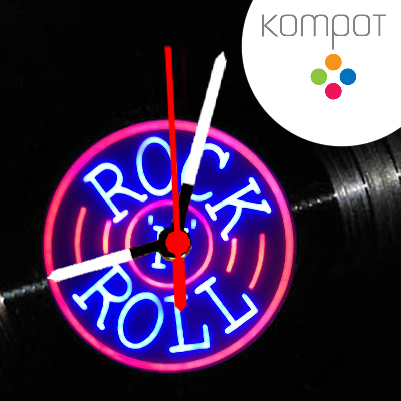 Vinylové hodiny ROCK AND ROLL
