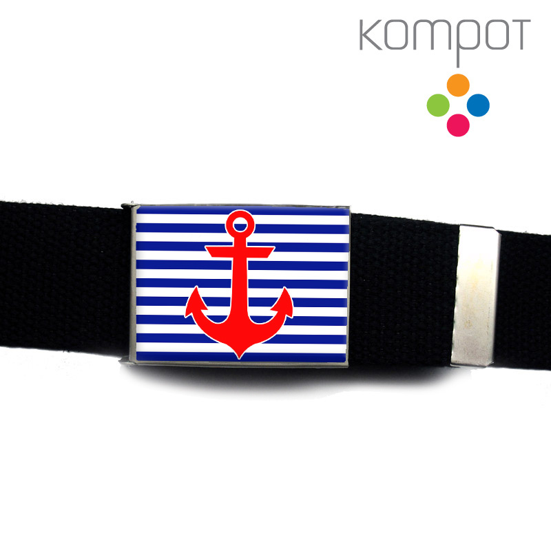 Pásek 054 :: KOTVA, červená na modré