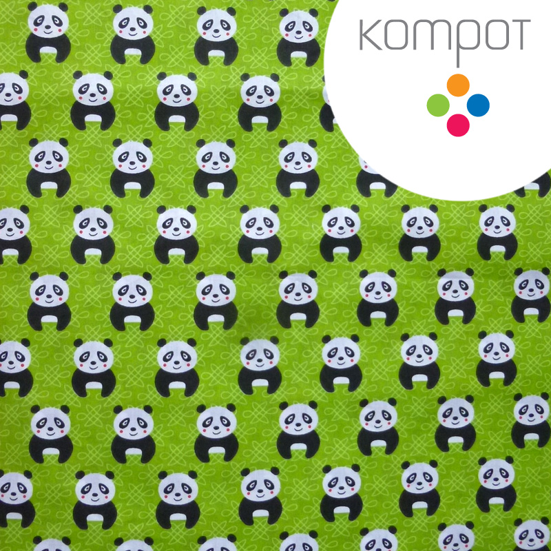 Taška 156 :: Pandy, zelené - zapínání na ZIP