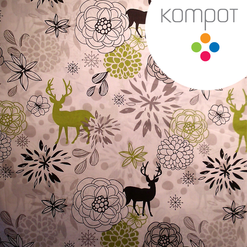 Taška 122 :: Zelení jeleni - zapínání na ZIP