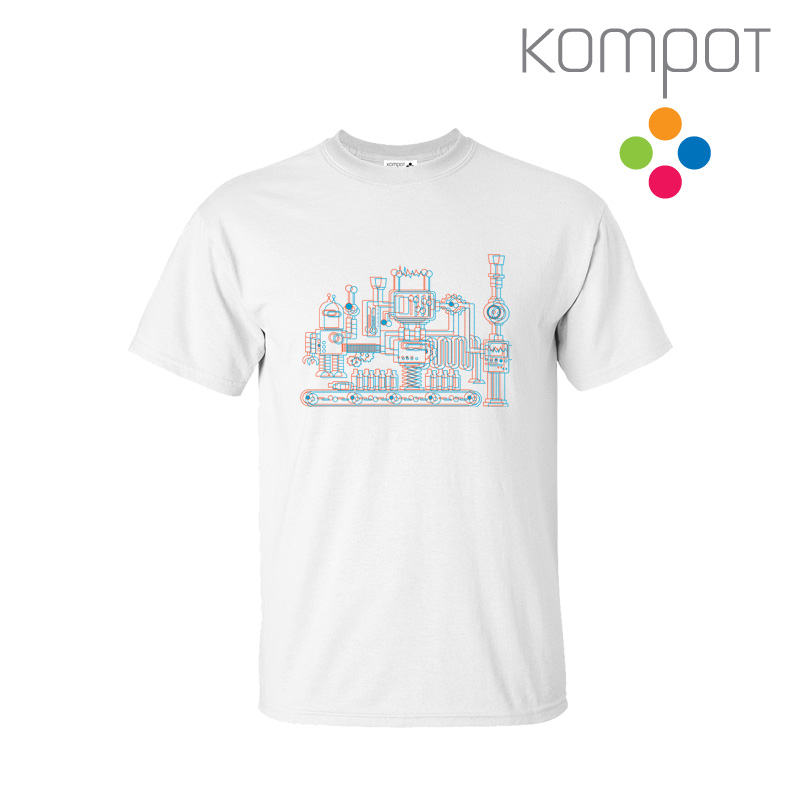 Pánské tričko :: ANAGLYF, bílé