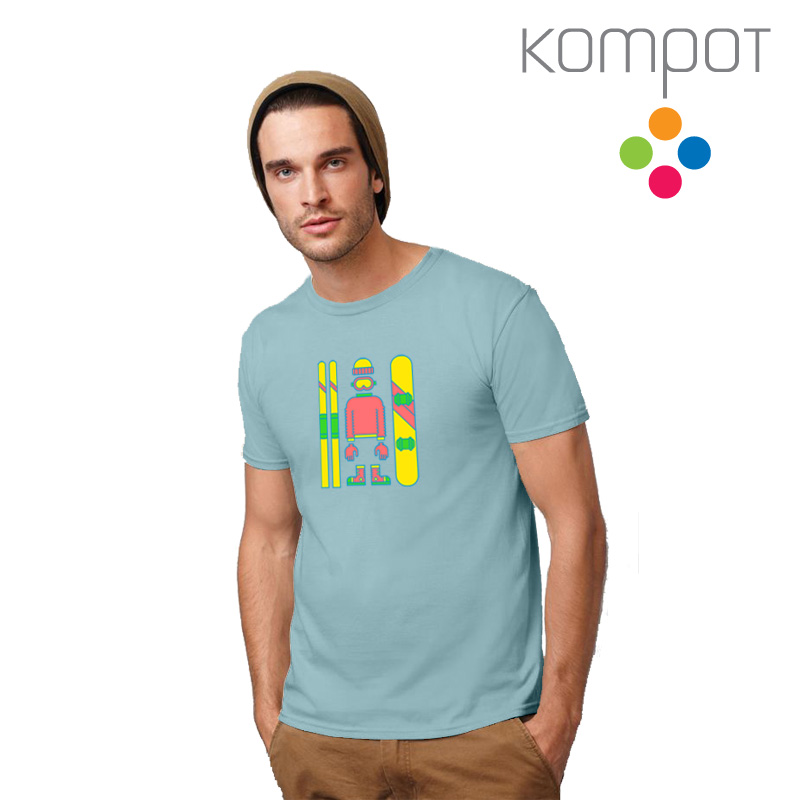 Pánské tričko :: ZIMNÍ VÝBAVA, světle modré - DOPRODEJ