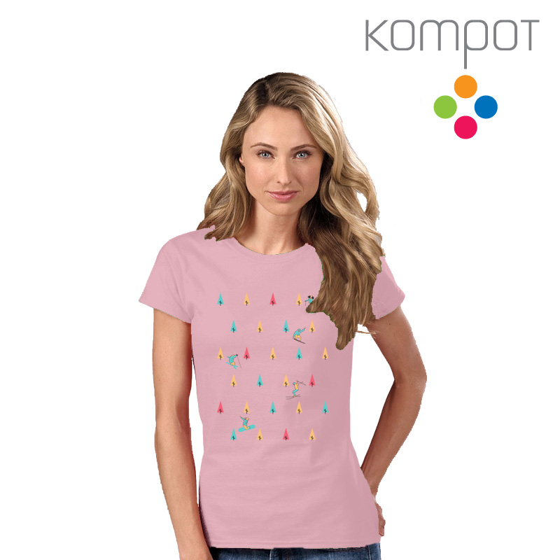 Dámské tričko :: FREERIDE, světle růžové