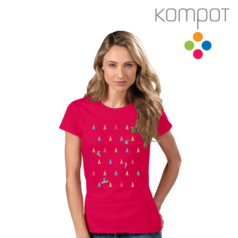 Dámské tričko :: FREERIDE, růžové