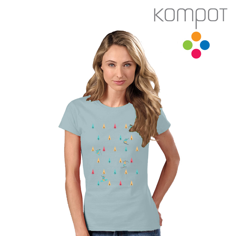 Dámské tričko :: FREERIDE, světle modré - DOPRODEJ