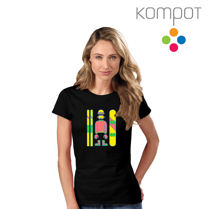 Dámské tričko :: ZIMNÍ VÝBAVA, černé