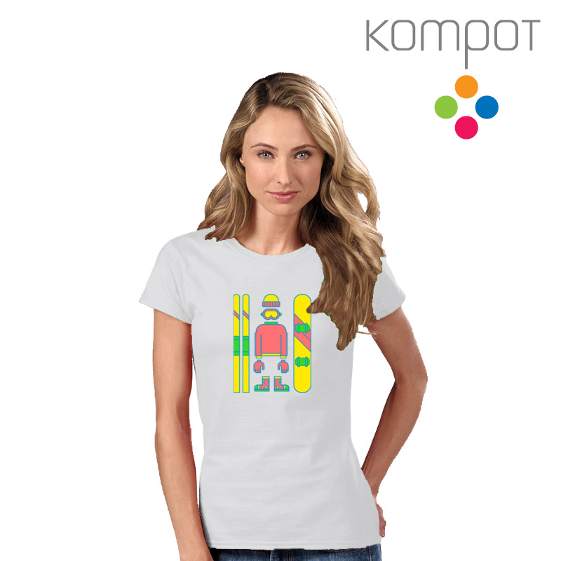 Dámské tričko :: ZIMNÍ VÝBAVA, bílé