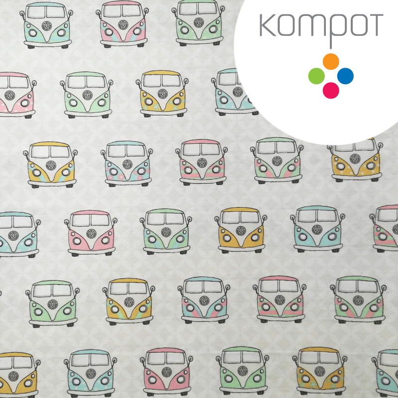 Taška 055 :: Busíci pasteloví - zapínání na ZIP