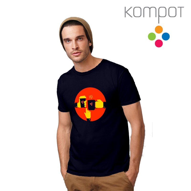 Pánské tričko :: KAFÍČKA, modrá