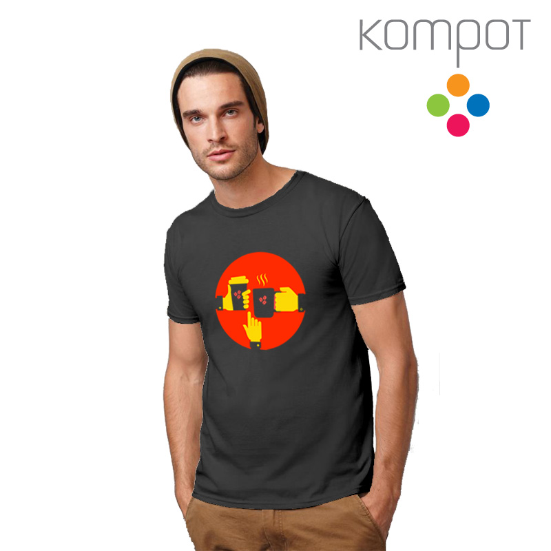 Pánské tričko :: KAFÍČKA, šedá