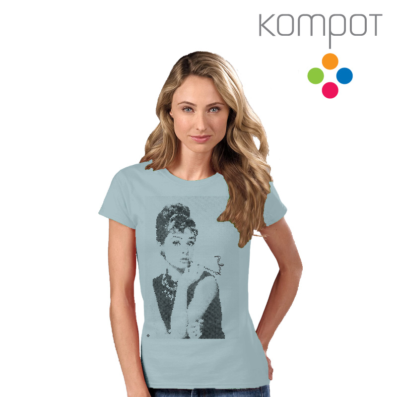 Dámské tričko :: AUDREY, světle modré - DOPRODEJ