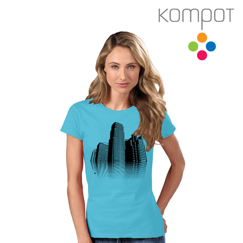 Dámské tričko :: MĚSTO, modré