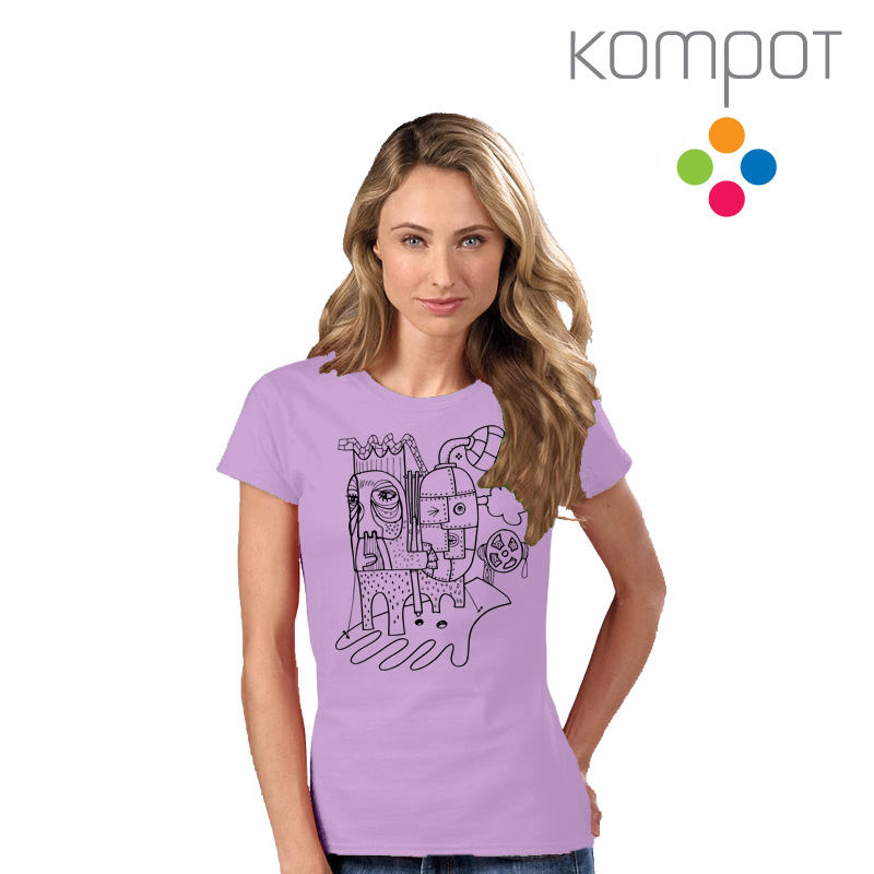 Dámské tričko :: PLECHÁČCI, lila - DOPRODEJ