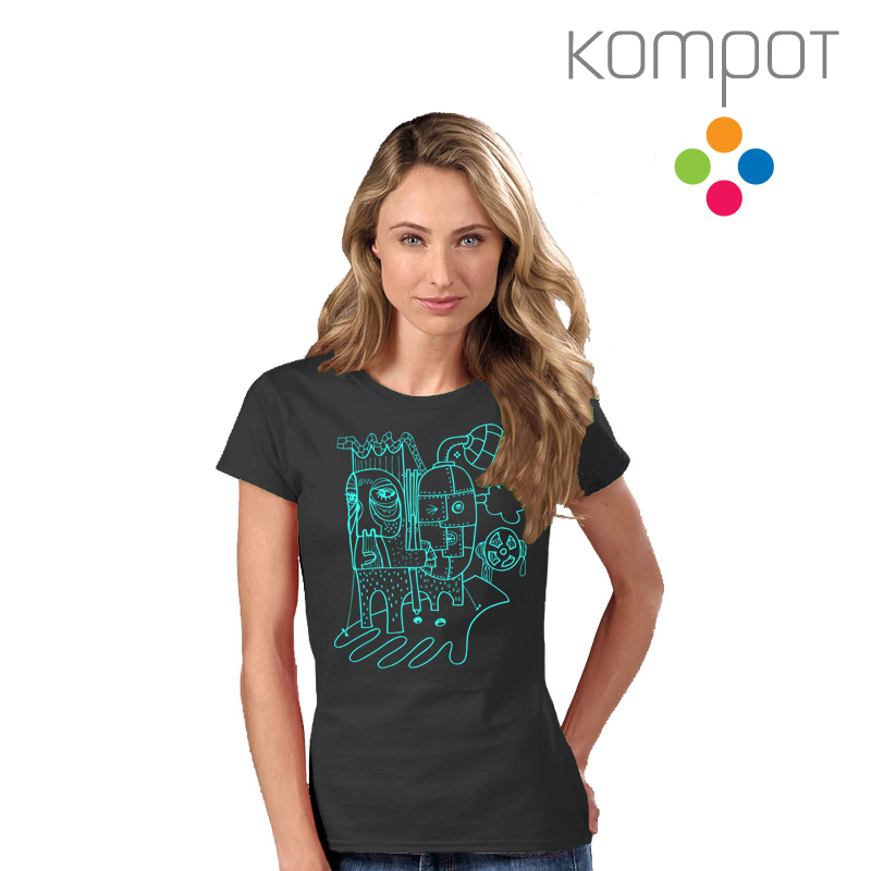 Dámské tričko :: PLECHÁČCI, šedé