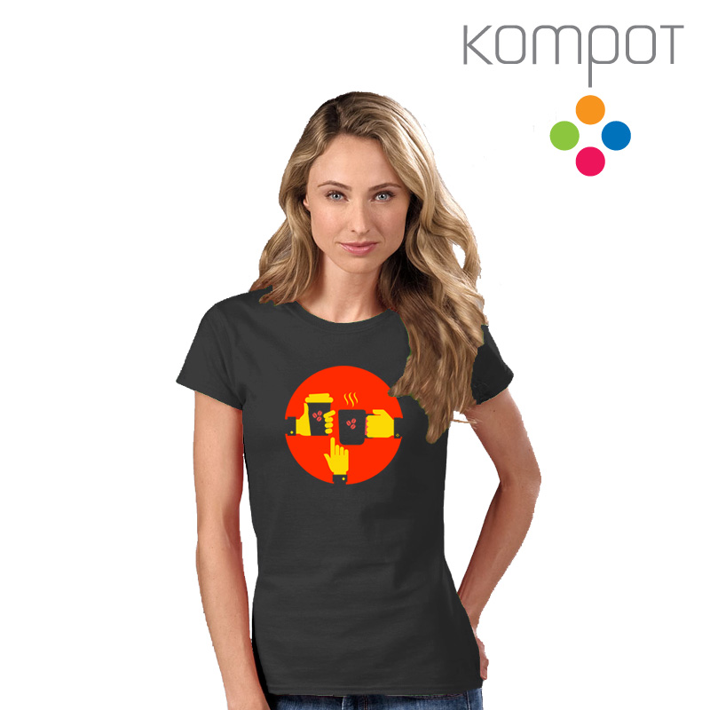 Dámské tričko :: KAFÍČKA, šedá