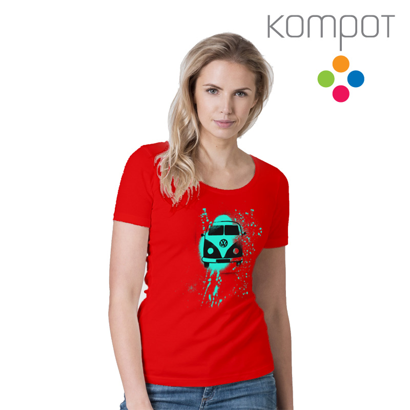 Dámské tričko, výstřih :: BUSÍK, červené - DOPRODEJ