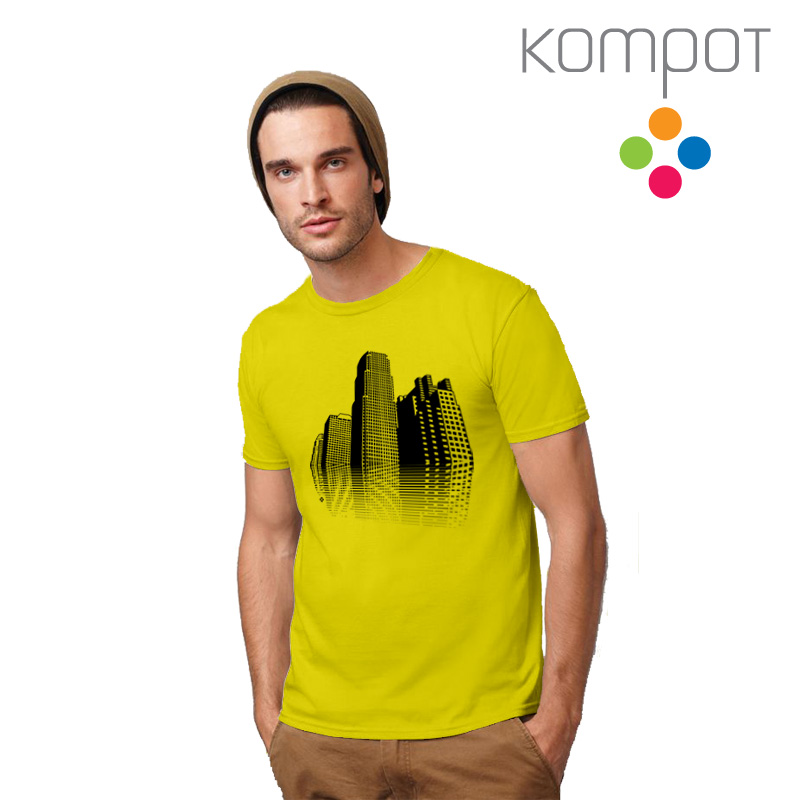 Pánské tričko :: MĚSTO, žluté