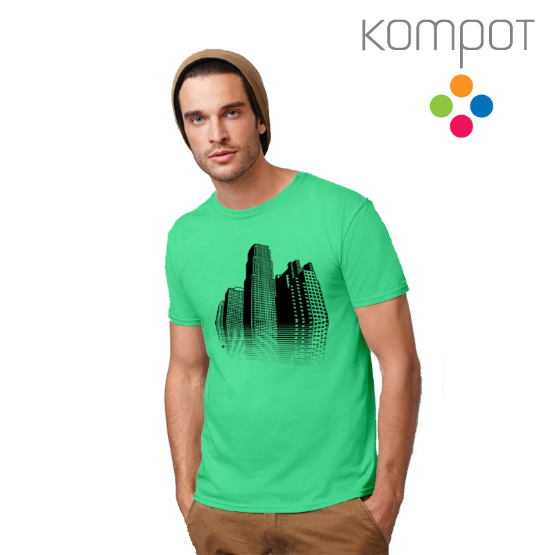 Pánské tričko :: MĚSTO, mintové