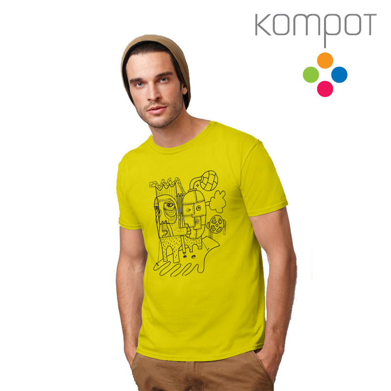 Pánské tričko :: PLECHÁČCI, žluté - DOPRODEJ