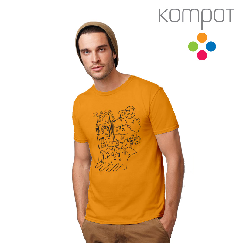 Pánské tričko :: PLECHÁČCI, oranžové