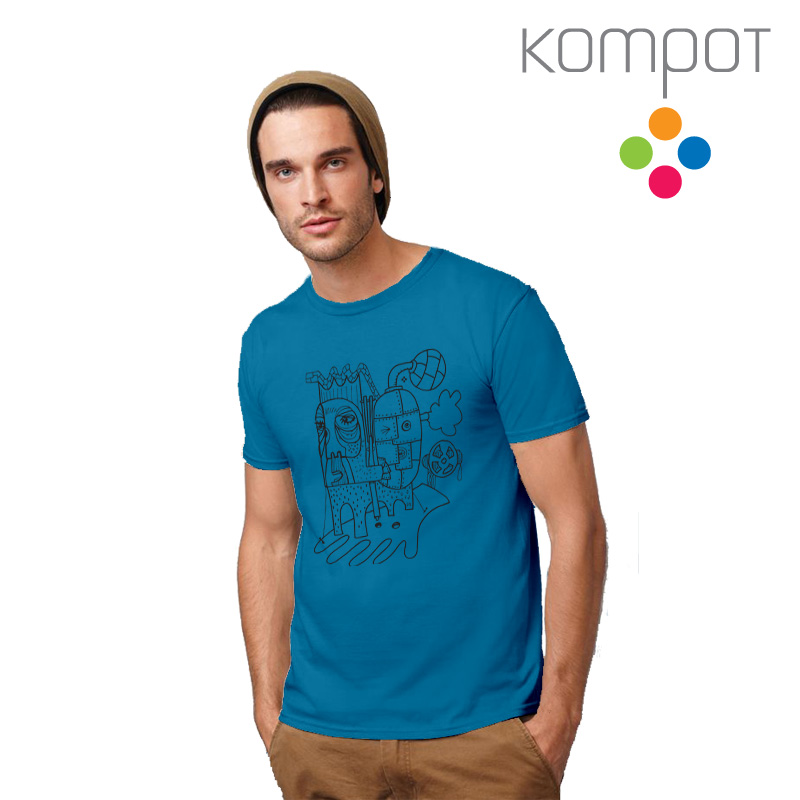 Pánské tričko :: PLECHÁČCI, modré