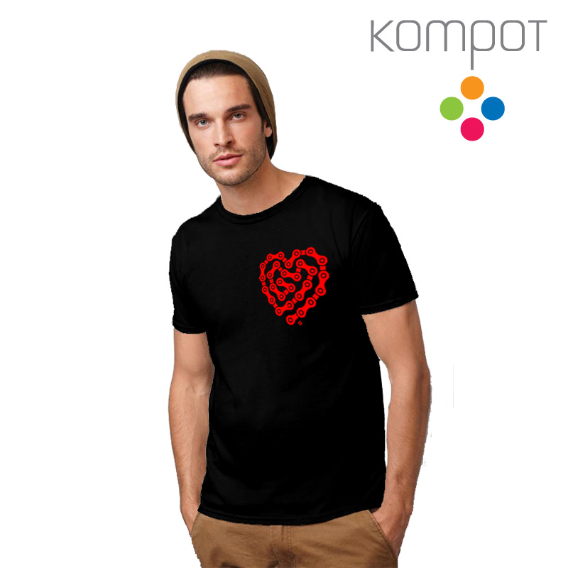 Pánské tričko :: CYKLOSRDCE, černé