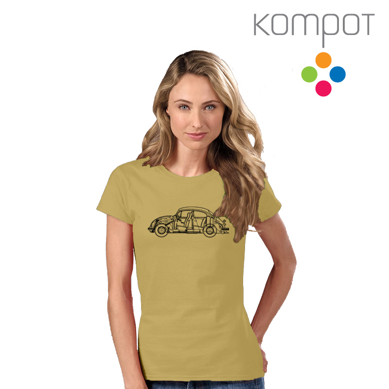 Dámské tričko :: BEETLE, béžové