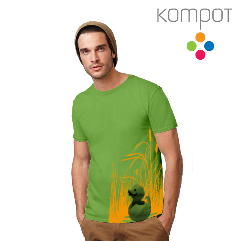 Pánské tričko :: KAČENKA, zelené - DOPRODEJ