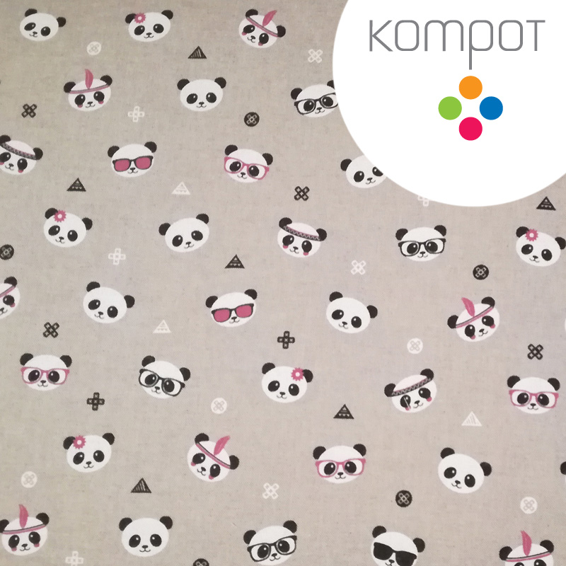 Taška 022 :: Pandí hlavy - zapínání na ZIP