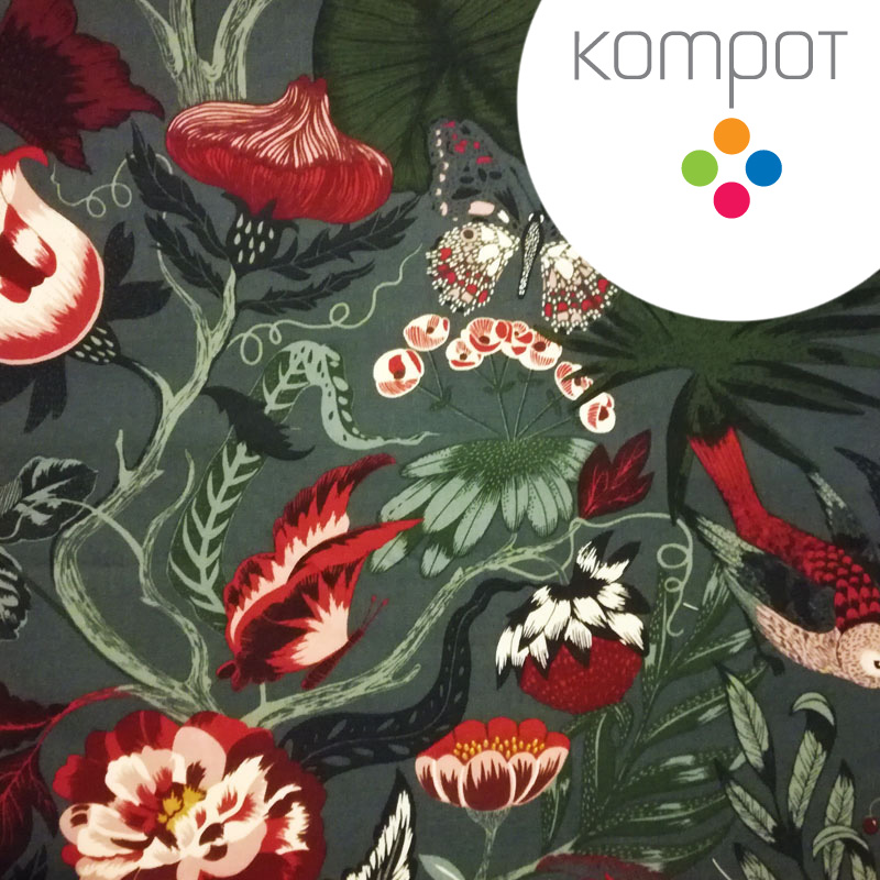 Taška 085 :: Šedé květy - zapínání na ZIP