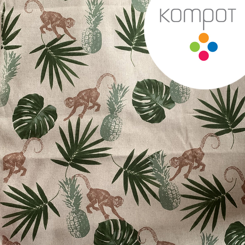 Taška 093 :: Opice a listy - zapínání na ZIP