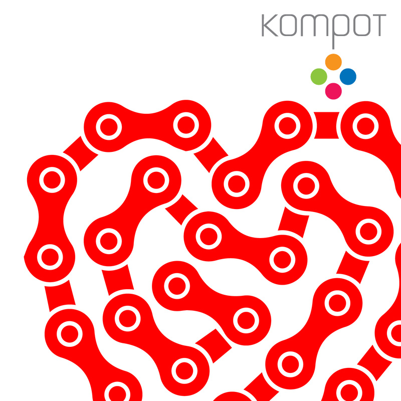 Dámské tričko :: CYKLOSRDCE, bílé