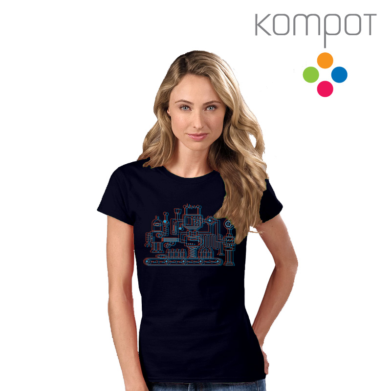 Dámské tričko :: ANAGLYF, modré