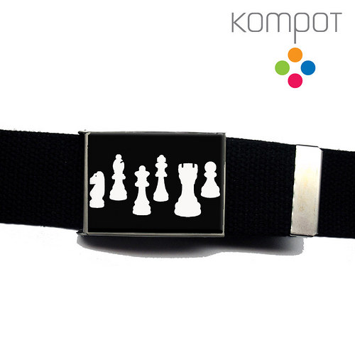 Pásek 010 :: ŠACHY, černé